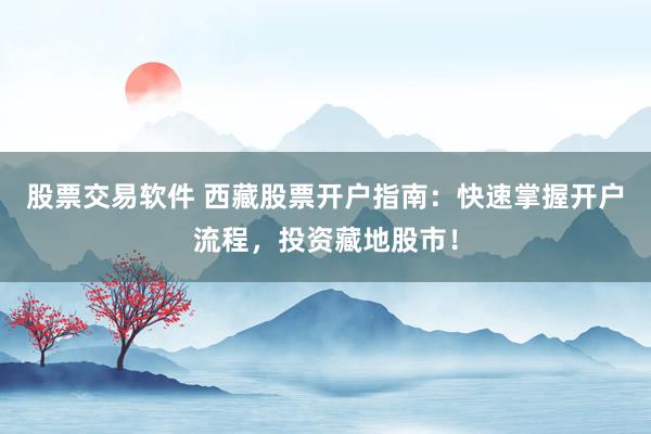 股票交易软件 西藏股票开户指南：快速掌握开户流程，投资藏地股市！