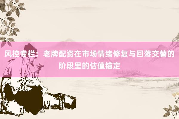 风控专栏：老牌配资在市场情绪修复与回落交替的阶段里的估值锚定
