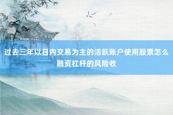 过去三年以日内交易为主的活跃账户使用股票怎么融资杠杆的风险收