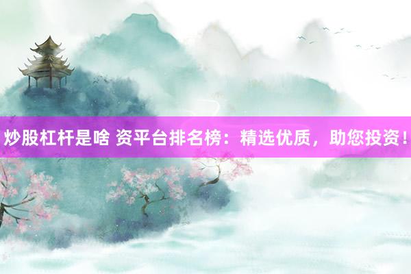 炒股杠杆是啥 资平台排名榜：精选优质，助您投资！