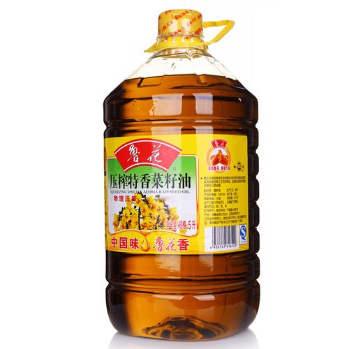 鲁花压榨特香菜籽油5l食用油植物油家庭厨房食用油油大桶粮油